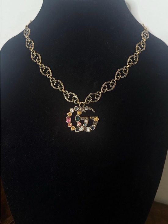 Gucci Jewelry - Vintage Gucci Multicolored GG Bronze Necklace